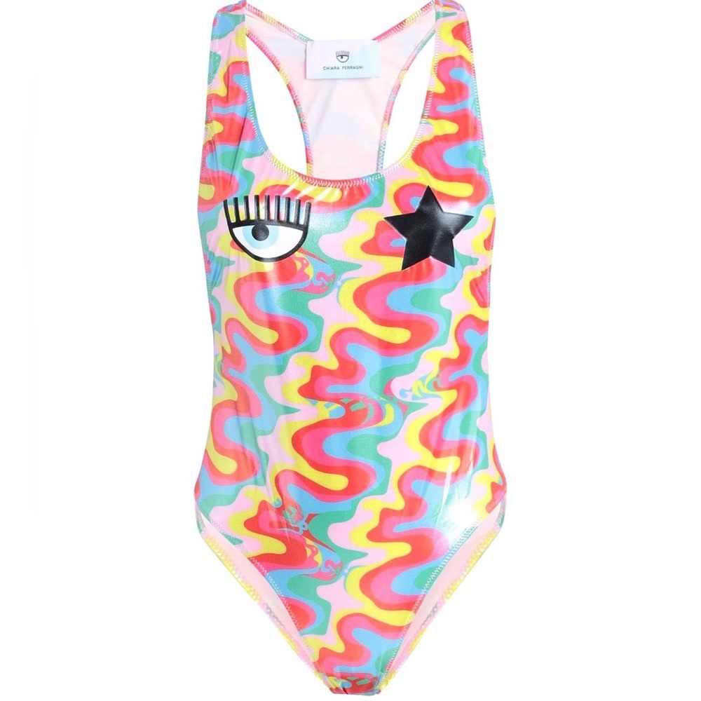 CHIRA FERRAGNI One Piece Swimsuit sz L fits like 8/10